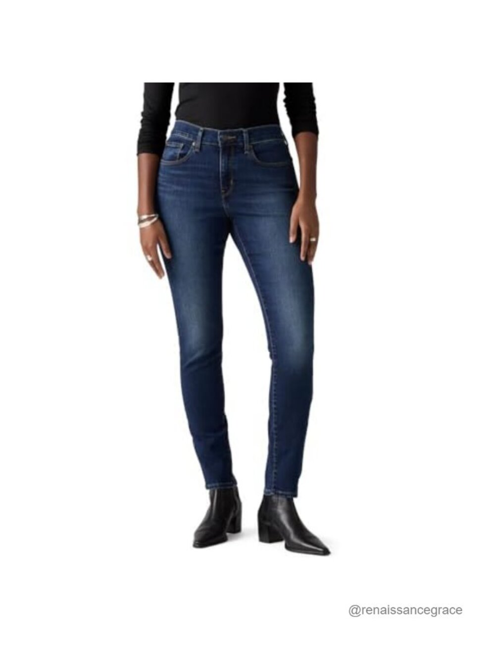 Women's Classic Skinny Jeans Mid Rise Stretch Denim Pants